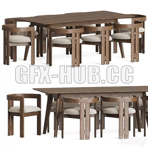 FURNITURE 3D MODELS – Dining Set 58 FURNITURE 3D MODELS – Dining Set 58