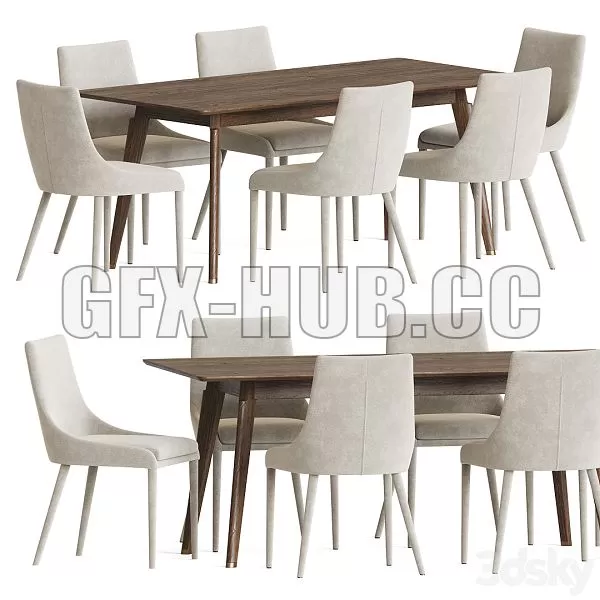 FURNITURE 3D MODELS – Dining Set 62 FURNITURE 3D MODELS – Dining Set 62