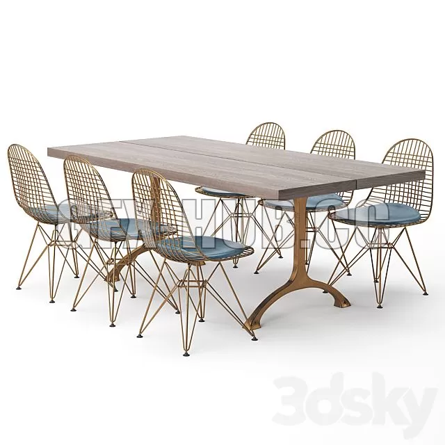 FURNITURE 3D MODELS – Dining Table 123 FURNITURE 3D MODELS – Dining Table 123