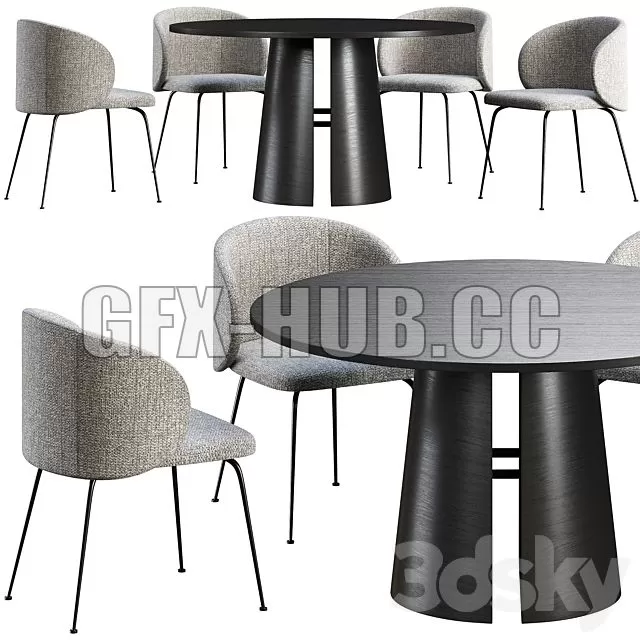 FURNITURE 3D MODELS – Dining Table Teulat Cep Chair La Forma Minna FURNITURE 3D MODELS – Dining Table Teulat Cep Chair La Forma Minna