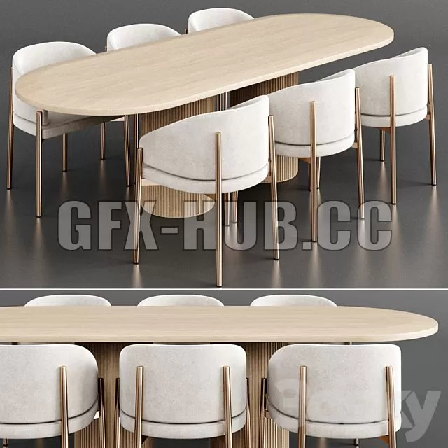 FURNITURE 3D MODELS – Dinning Set 12 FURNITURE 3D MODELS – Dinning Set 12