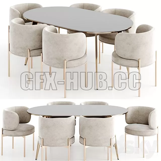 FURNITURE 3D MODELS – Dinning Set 29 FURNITURE 3D MODELS – Dinning Set 29