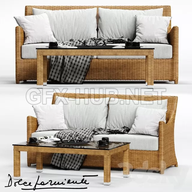 FURNITURE 3D MODELS – Dolcefarniente SCAURI Sofa