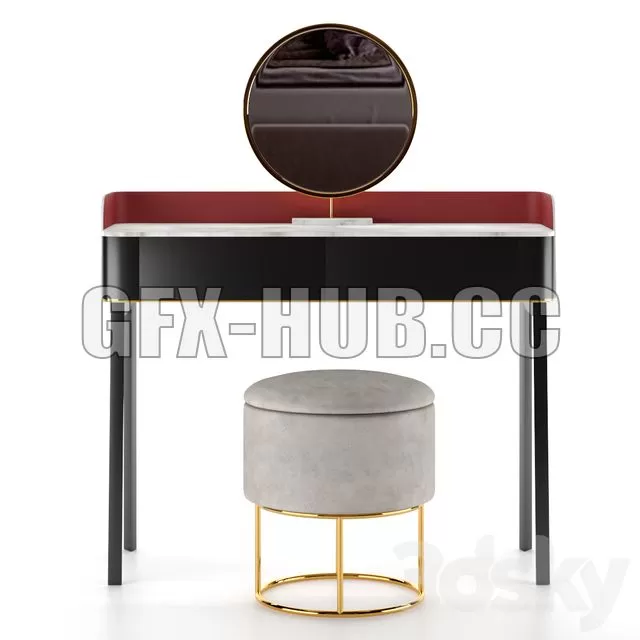 FURNITURE 3D MODELS – Dressing Table 001