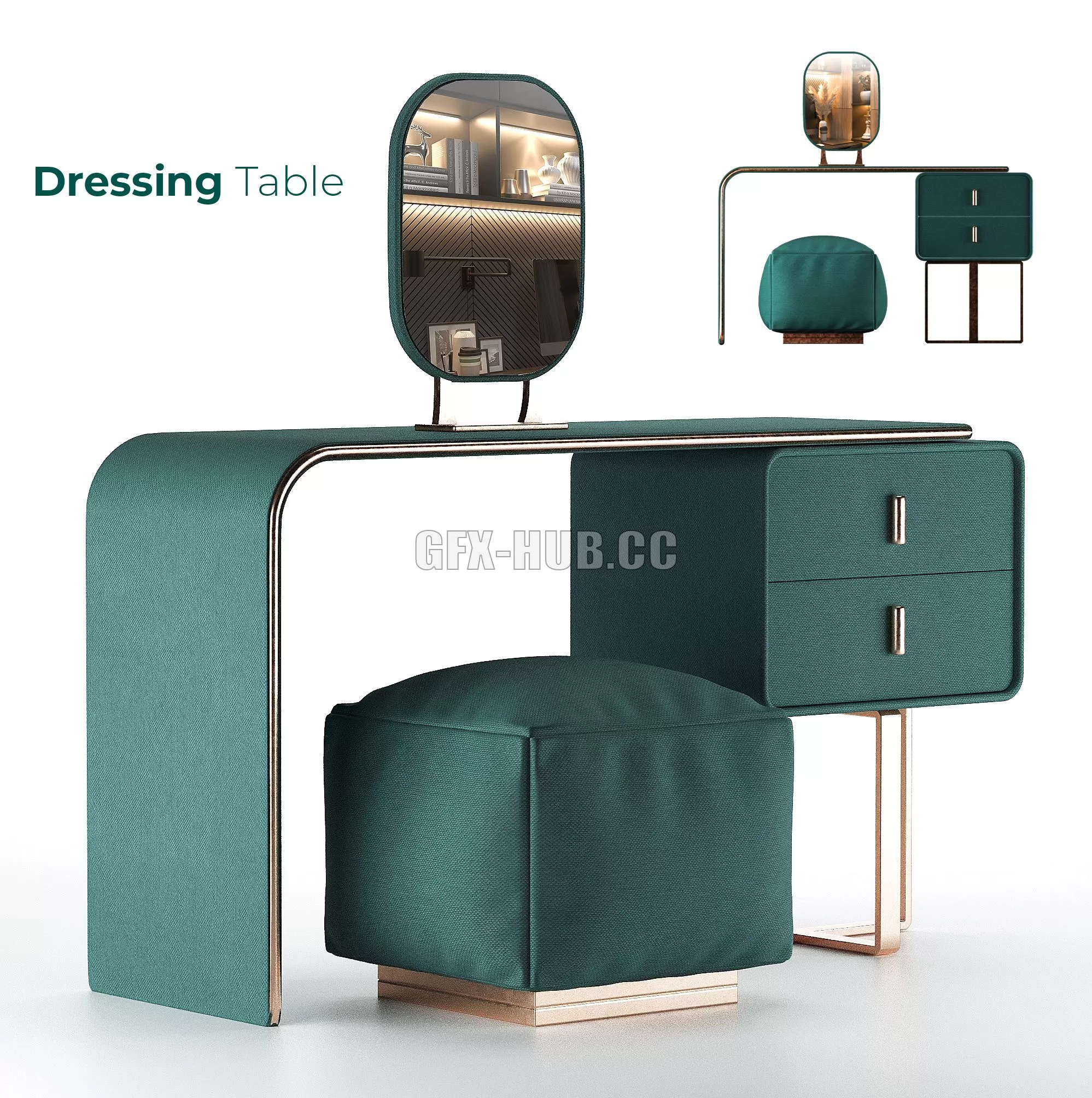 FURNITURE 3D MODELS – Dressing Table 01