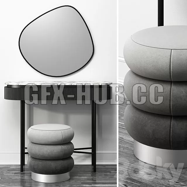FURNITURE 3D MODELS – Dressing Table Glenn by Kare Design