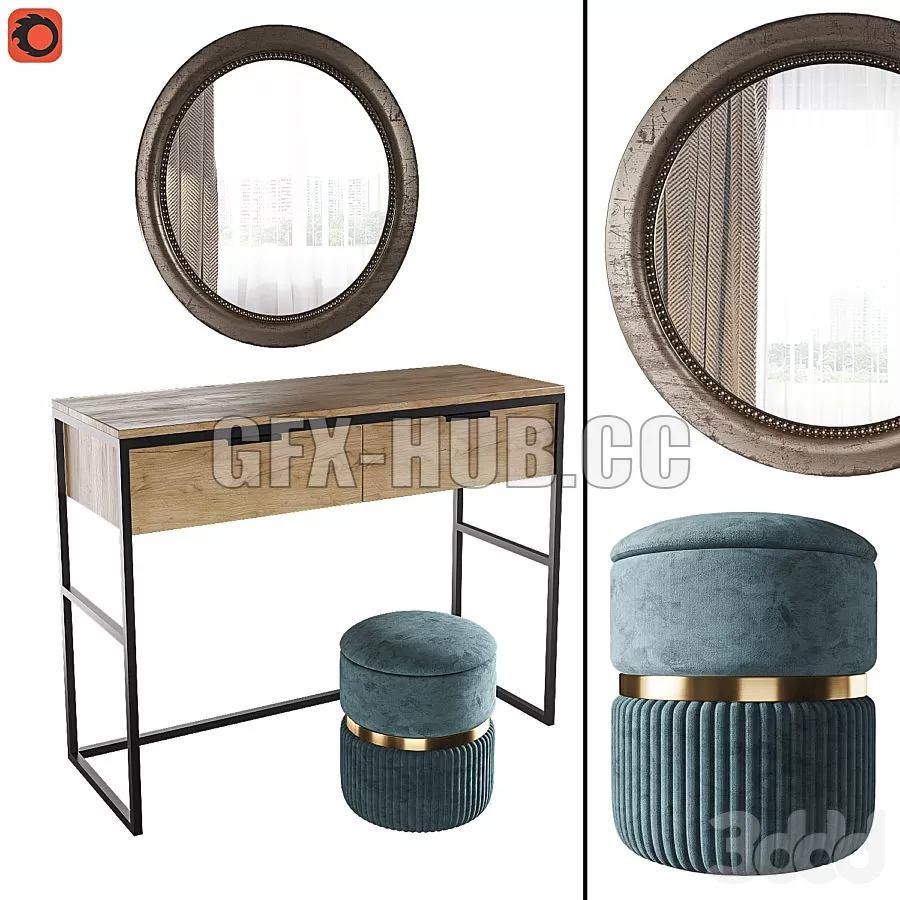FURNITURE 3D MODELS – Dressing Table Nord