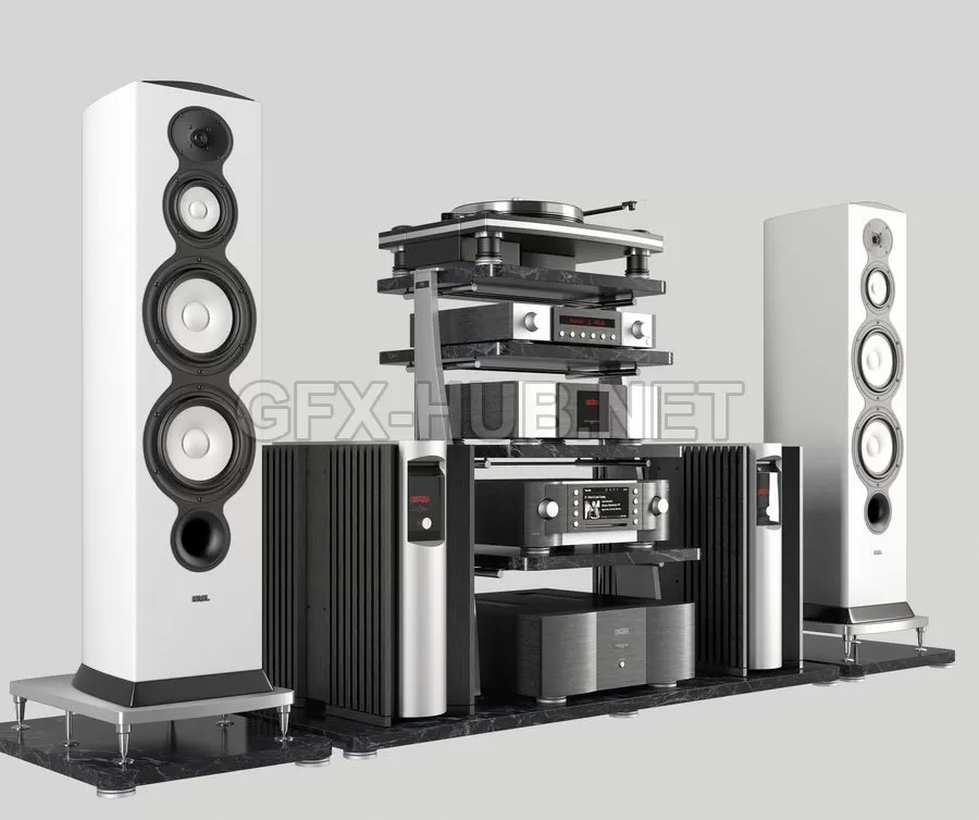 FURNITURE 3D MODELS – Elite Hi-End audio system from Mark-Levinson and Revel FURNITURE 3D MODELS – Elite Hi-End audio system from Mark-Levinson and Revel