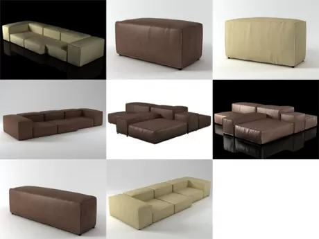 FURNITURE 3D MODELS – Extrasoft sofa system FURNITURE 3D MODELS – Extrasoft sofa system