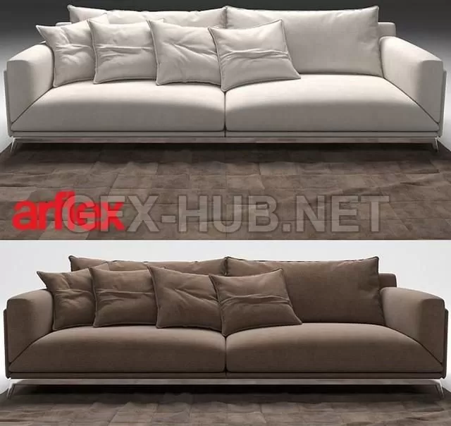 FURNITURE 3D MODELS – FAUBOURG SOFA by ARFLEX
