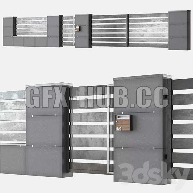 FURNITURE 3D MODELS – Fence Gray