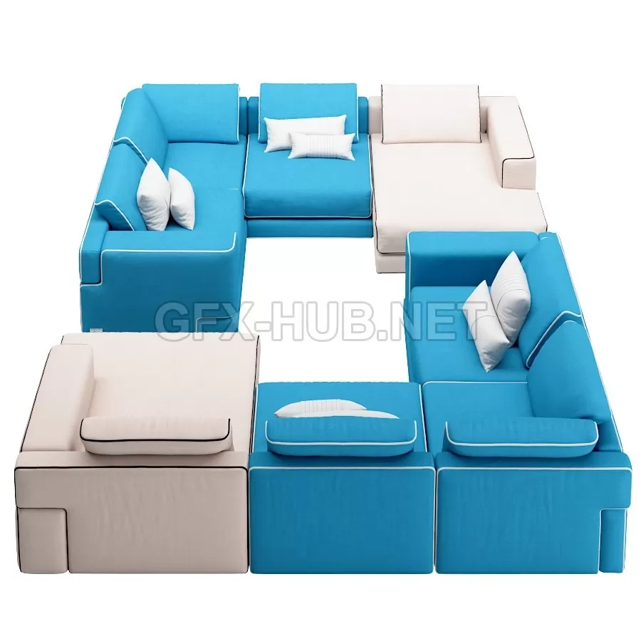 FURNITURE 3D MODELS – Fendi Sofa