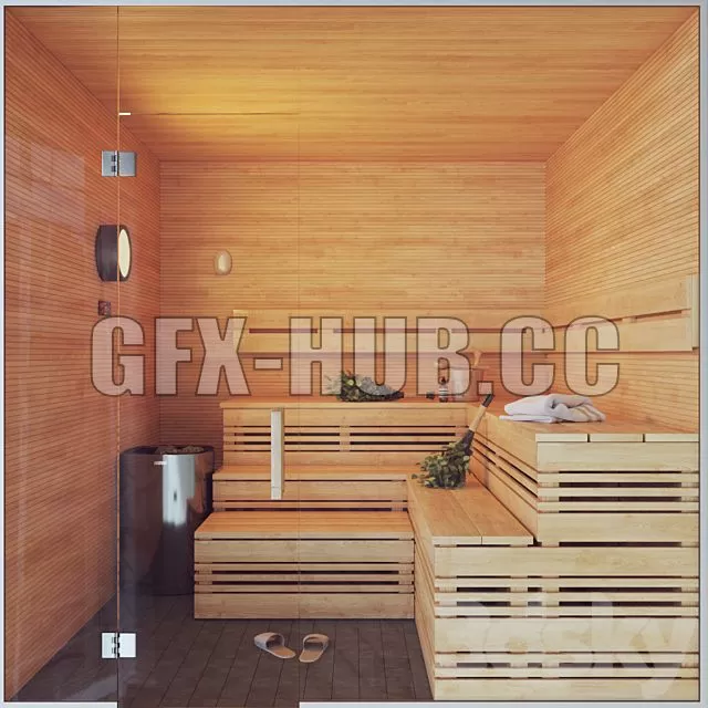FURNITURE 3D MODELS – Finnish Sauna 3