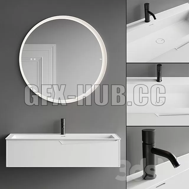 FURNITURE 3D MODELS – Fiora Frame Vanity Unit Set 1