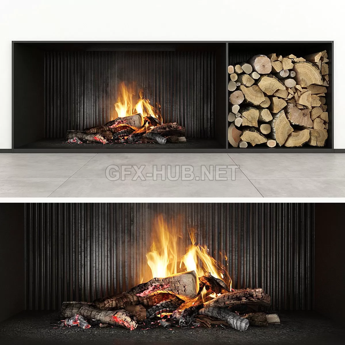 FURNITURE 3D MODELS – Fireplace modern 29