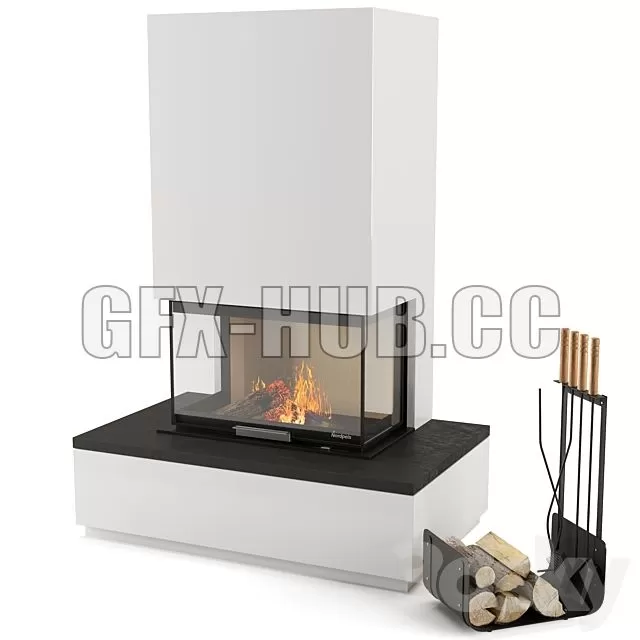 FURNITURE 3D MODELS – Fireplace Nordpeis