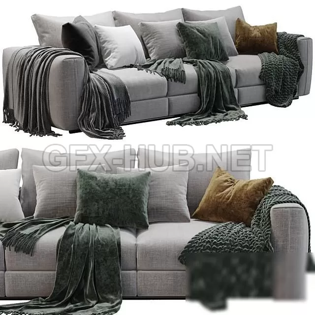 FURNITURE 3D MODELS – Flexform Asolo Sofa