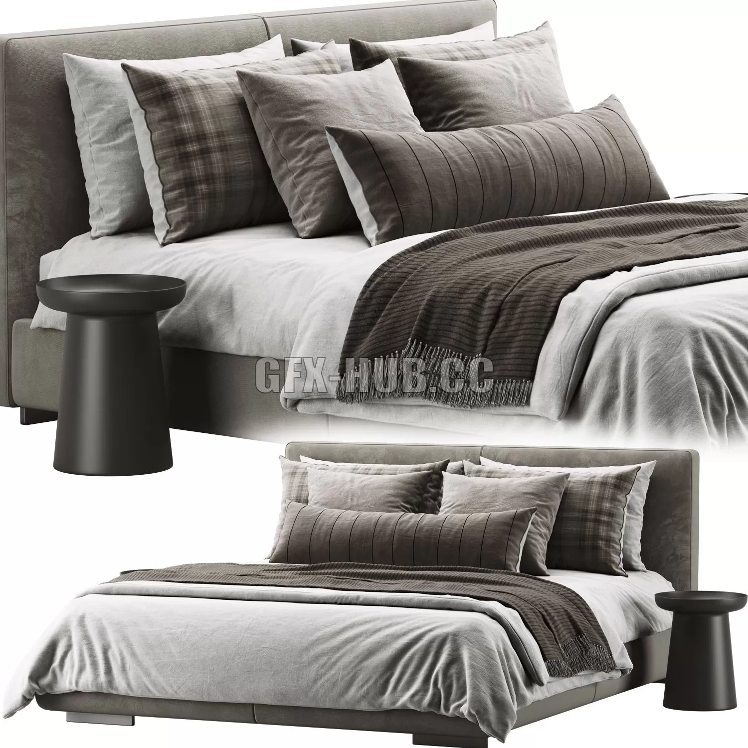 FURNITURE 3D MODELS – Flexform Magnum Bed