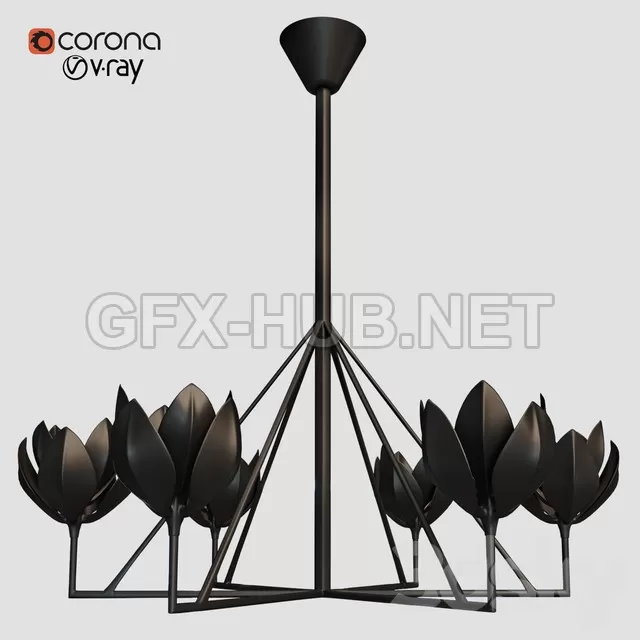 FURNITURE 3D MODELS – FLORA CHANDELIER BLACK