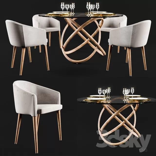 3DSKYMODEL – Dining Table sets – 4034