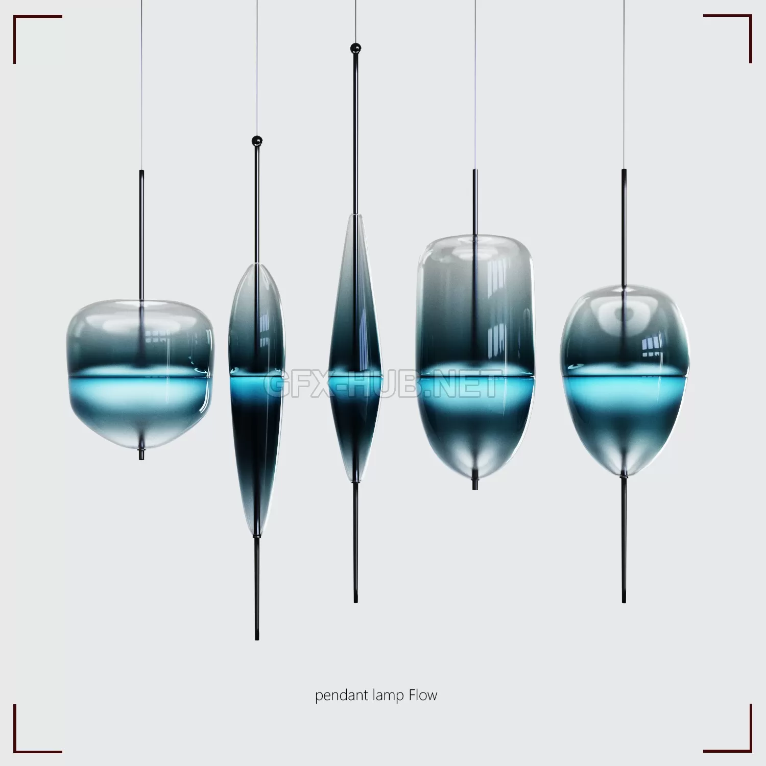 FURNITURE 3D MODELS – Flow Pendant Lamp