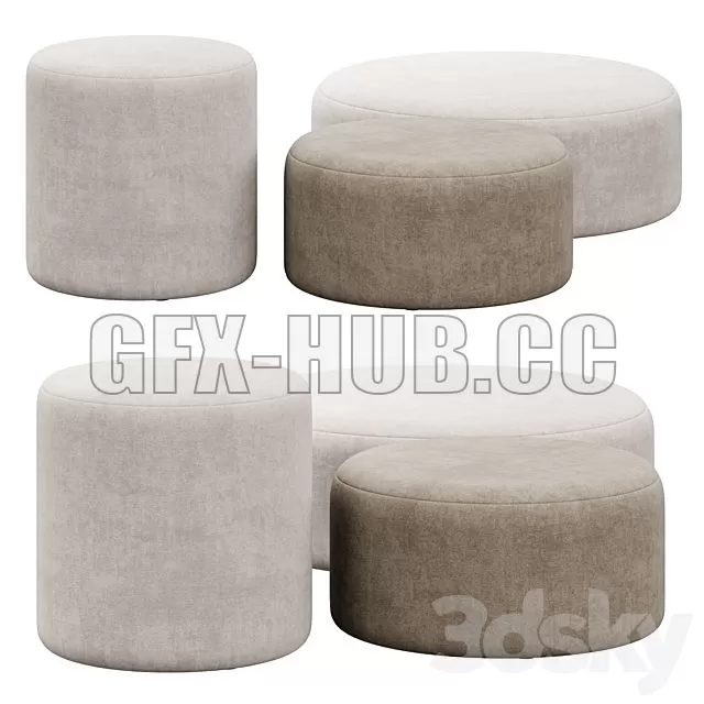 FURNITURE 3D MODELS – Folk Pouf Collection by Noo Ma