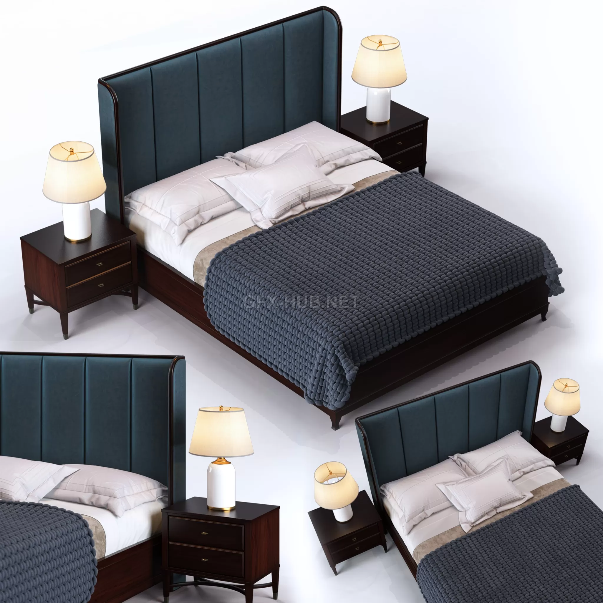 FURNITURE 3D MODELS – Foshan bedroom set