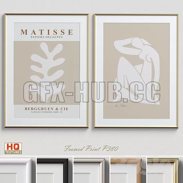 FURNITURE 3D MODELS – Framed Print P 380