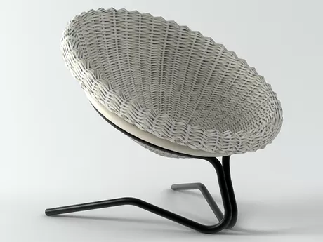 FURNITURE 3D MODELS – French Round Willow Seat