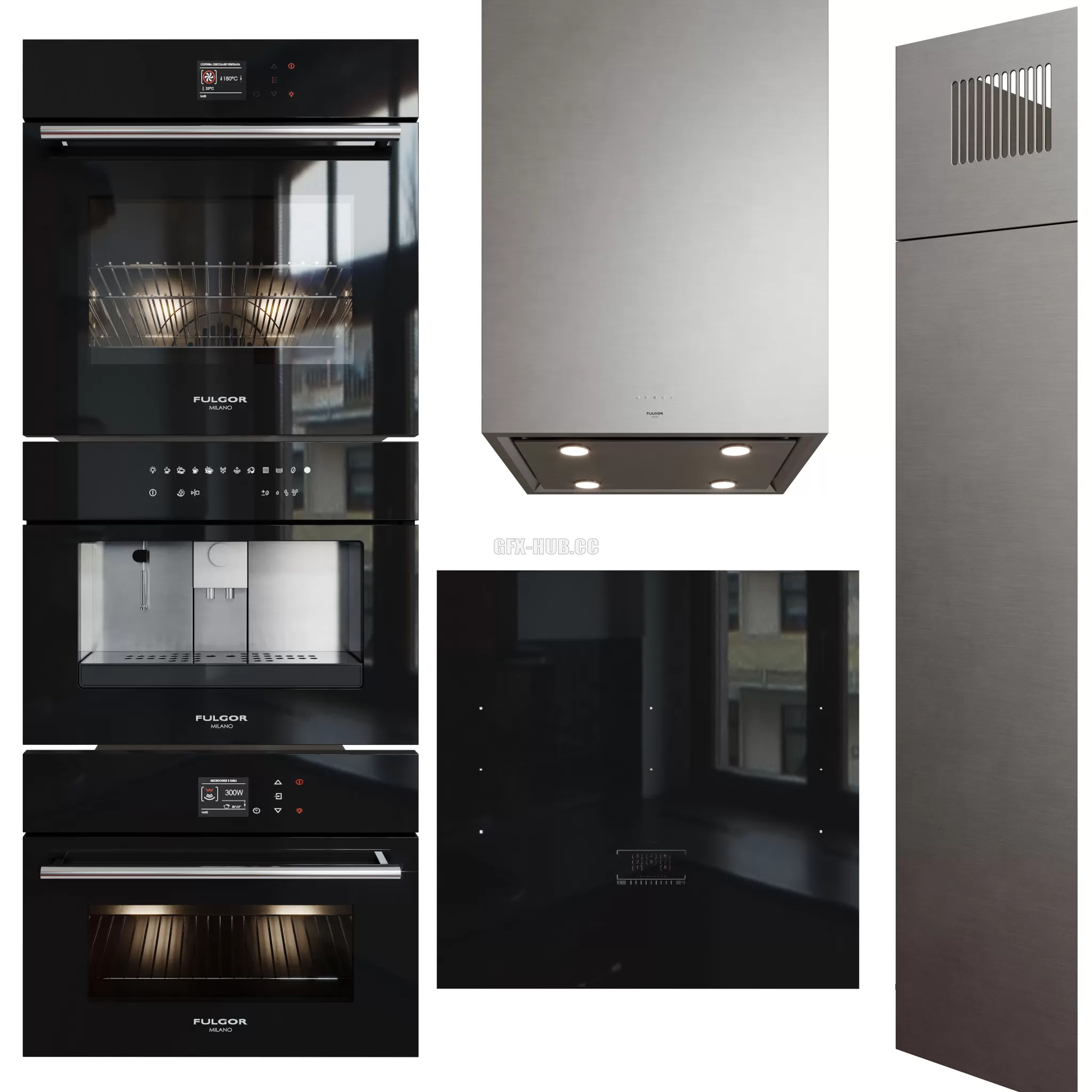 FURNITURE 3D MODELS – Fuglor milano kitcnen set