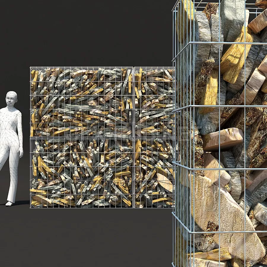 FURNITURE 3D MODELS – Gabion Flat Stone