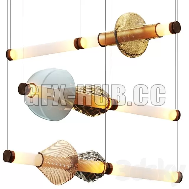 FURNITURE 3D MODELS – Gabriel Scott Luna Kaleido Pendant Lamps Complication 1