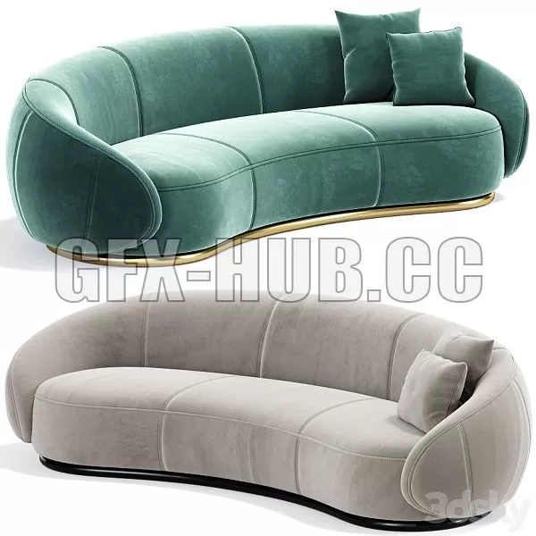 FURNITURE 3D MODELS – Ghidini Long Curved Sofa
