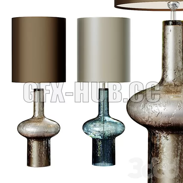 FURNITURE 3D MODELS – Grand Sculptural Studio Art Glass Buffet Lamp 2