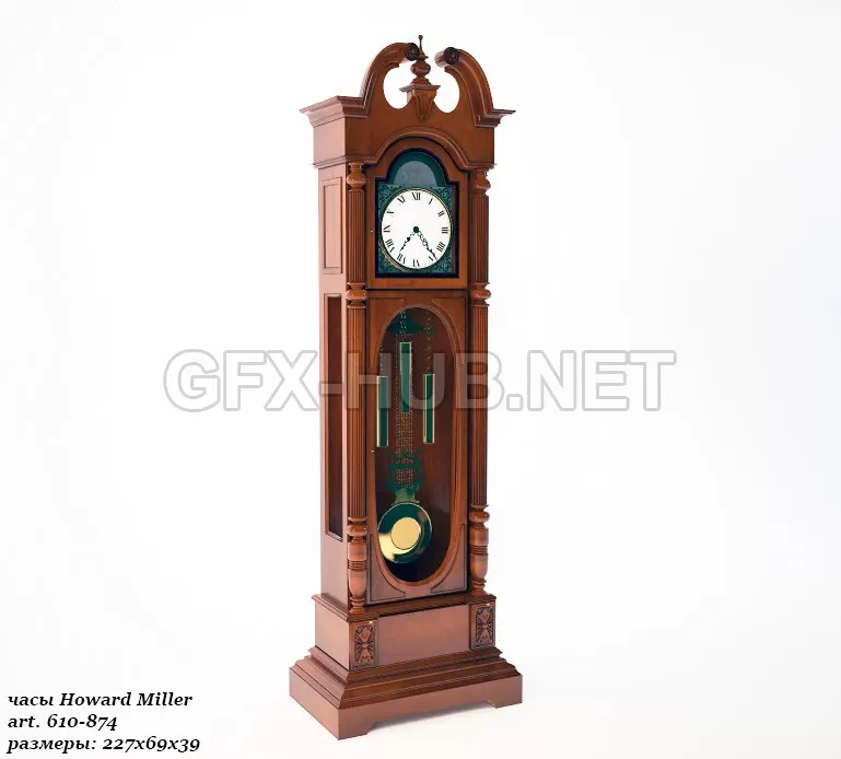 FURNITURE 3D MODELS – Grandfather Clocks Howard Miller FURNITURE 3D MODELS – Grandfather Clocks Howard Miller