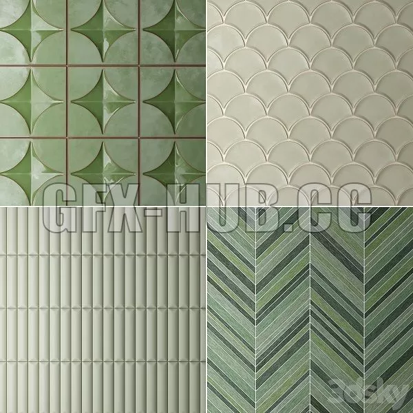 FURNITURE 3D MODELS – Green Tile FURNITURE 3D MODELS – Green Tile