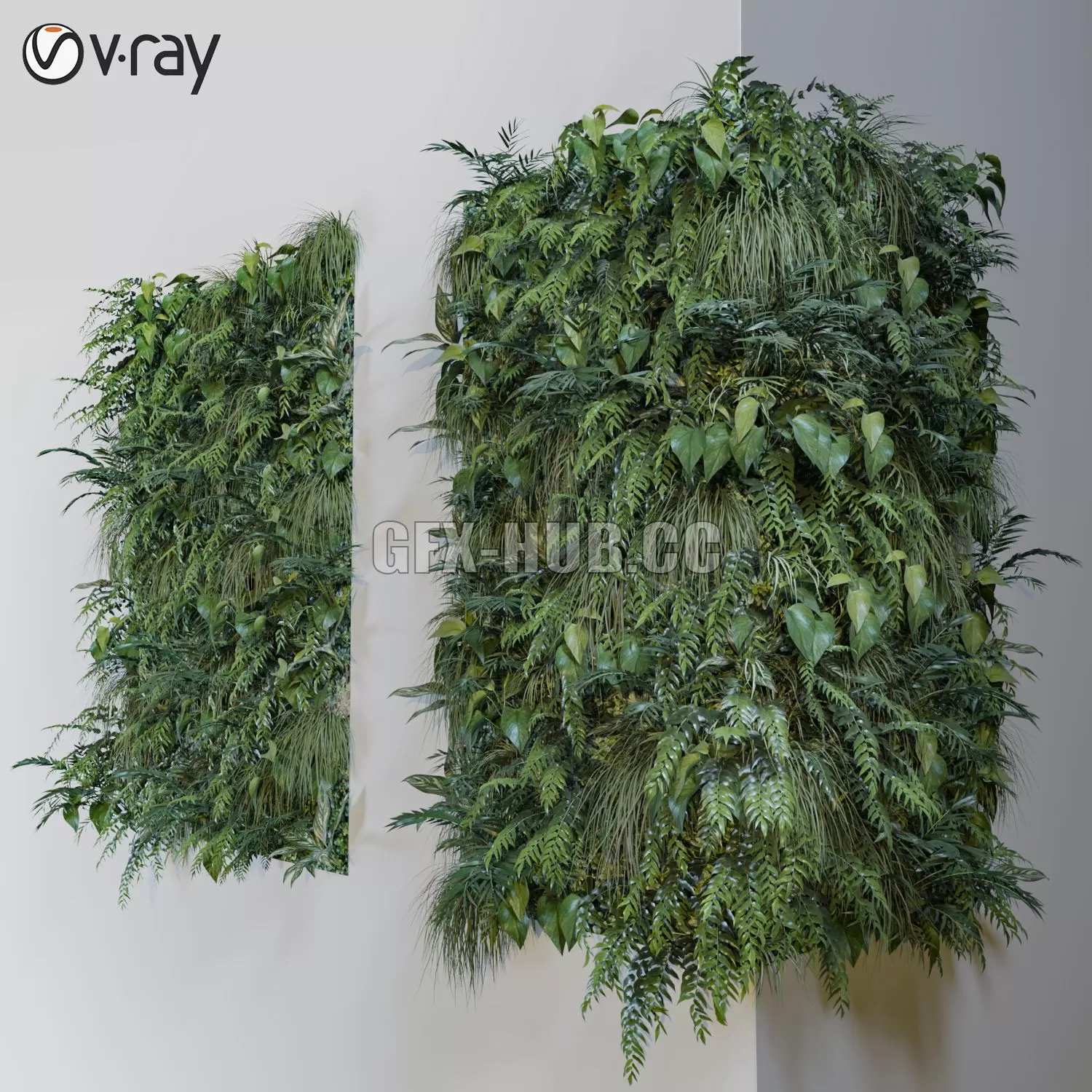 FURNITURE 3D MODELS – Green Wall Corner FURNITURE 3D MODELS – Green Wall Corner