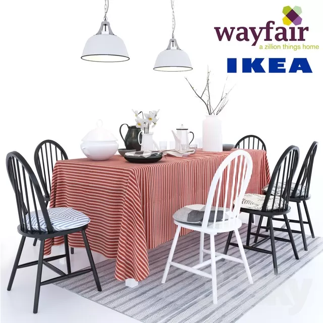 3DSKYMODEL – Dining Table sets – 4059