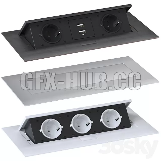 FURNITURE 3D MODELS – GTV Recessed Outlets FURNITURE 3D MODELS – GTV Recessed Outlets