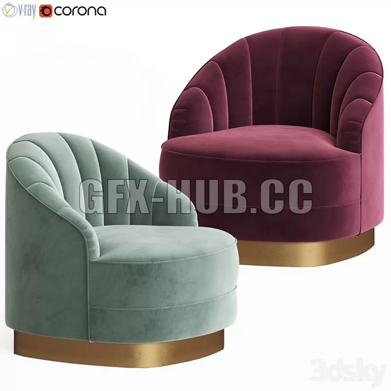 FURNITURE 3D MODELS – Hadley Armchair Eichholtz FURNITURE 3D MODELS – Hadley Armchair Eichholtz