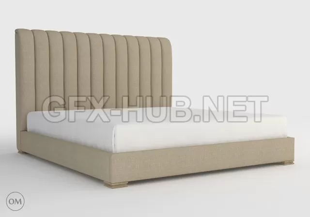 FURNITURE 3D MODELS – Harlan king size bed 5001K Beige FURNITURE 3D MODELS – Harlan king size bed 5001K Beige