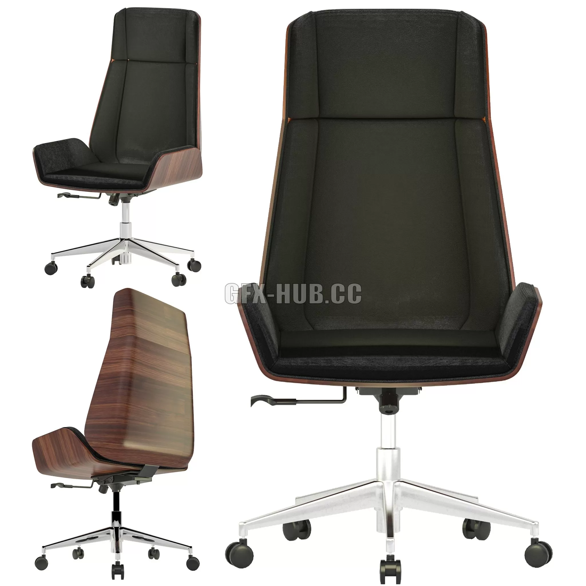 FURNITURE 3D MODELS – Hazel High Back Leather Chair FURNITURE 3D MODELS – Hazel High Back Leather Chair