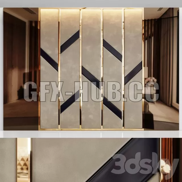 FURNITURE 3D MODELS – Headboard Made of Bronze Mirror FURNITURE 3D MODELS – Headboard Made of Bronze Mirror