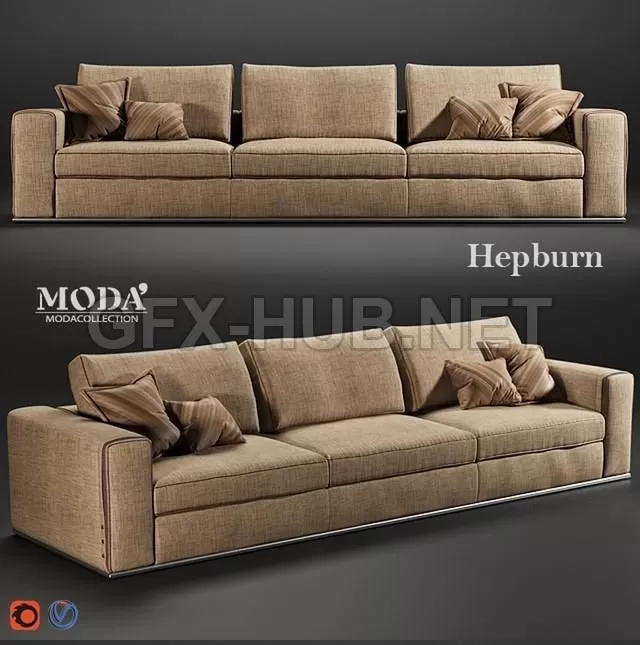 FURNITURE 3D MODELS – Hepburn sofa 2 FURNITURE 3D MODELS – Hepburn sofa 2