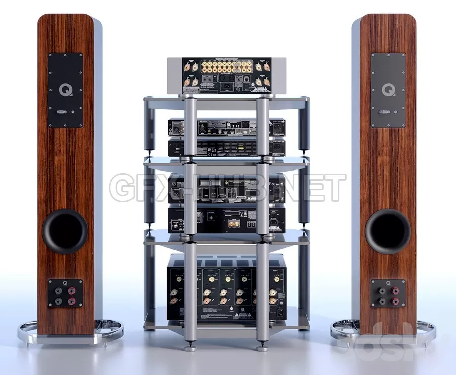 FURNITURE 3D MODELS – Hi-fi kit NAD and Q acoustics FURNITURE 3D MODELS – Hi-fi kit NAD and Q acoustics