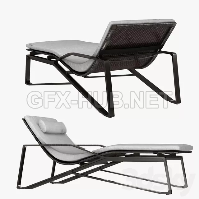 FURNITURE 3D MODELS – Holly hunt moray chaise