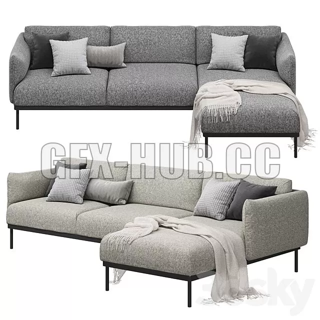 FURNITURE 3D MODELS – Ikea Applaryd Epplaryd 3 Seater Sofa