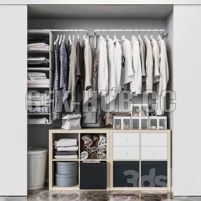FURNITURE 3D MODELS – Ikea Ikea Built in Wardrobe