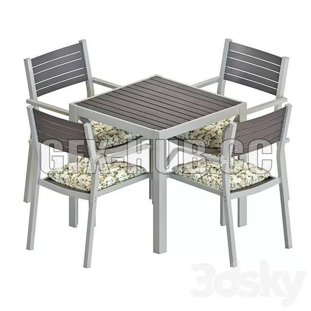 FURNITURE 3D MODELS – IKEA SJALLAND TABLE AND CHAIRS SET 02 FURNITURE 3D MODELS – IKEA SJALLAND TABLE AND CHAIRS SET 02