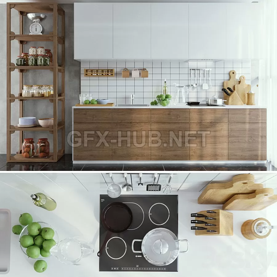 FURNITURE 3D MODELS – IKEA VOKSTORP with decor FURNITURE 3D MODELS – IKEA VOKSTORP with decor